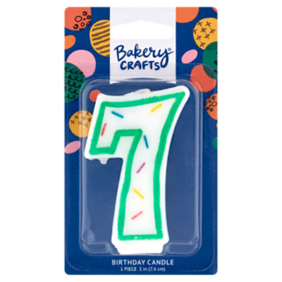 Bakery Crafts 3 in 7 Birthday Candle
