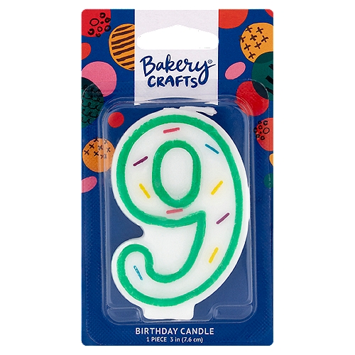 Bakery Crafts 3 in 9 Birthday Candle