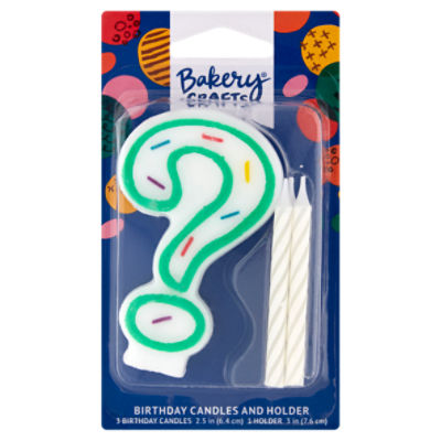Bakery Crafts 2.5 in Question Mark Birthday Candles and 3 in Holder ShopRite