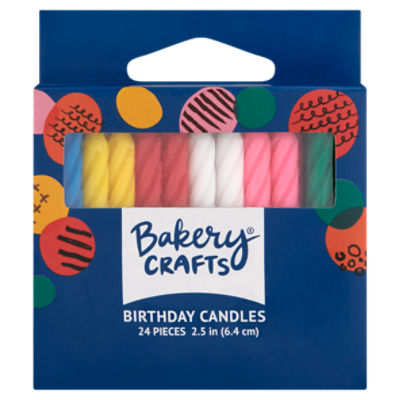 Bakery Crafts Birthday Candles, 24 count