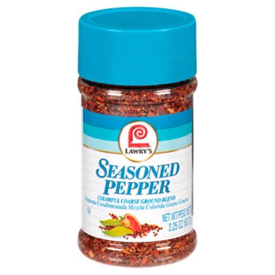Lawry's Colorful Coarse Ground Blend Seasoned Pepper, 2.25 oz, 2.25 Ounce