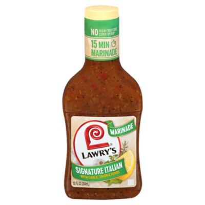 Lawry's Signature Italian with Garlic, Onion & Herbs Marinade, 12 fl oz Fairway