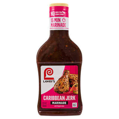 Lawry's Caribbean Jerk Marinade with Papaya Juice, 12 fl oz