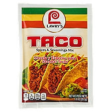Lawry's Taco, Spices & Seasoning Mix, 1 Ounce