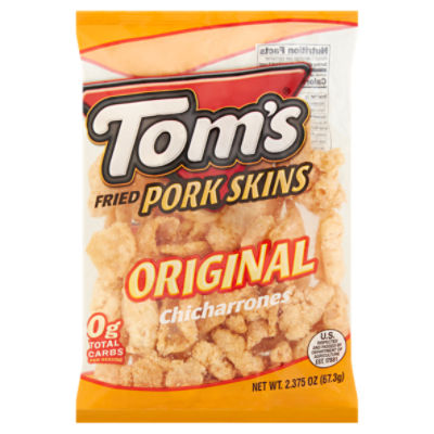 Tom's Pork Skins, Original Flavor Chicharrones, 2.375 Oz