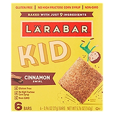 Lärabar Kid Cinnamon Swirl Bars, 0.96 oz, 6 count