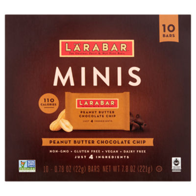 Lärabar Minis Peanut Butter Chocolate Chip Bar, 0.78 oz, 10 count