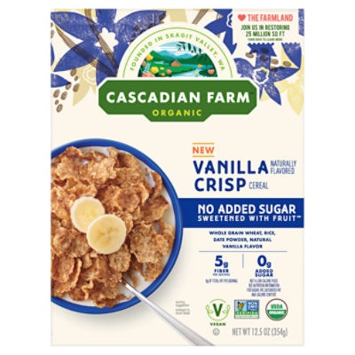 Cascadian Farm Organic No Added Sugar Vanilla Crisp,