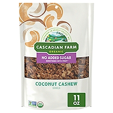 Cascadian Farm No Added Sugar Organic Coconut Cashew Granola, 11 oz