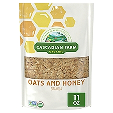 Cascadian Farm Organic Oats and Honey Granola, 11 oz, 11 Ounce