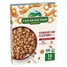 Cascadian Farm Organic Cinnamon Oat Clusters Cereal, 15 oz