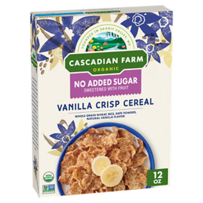 Cascadian Farm Organic No Added Sugar Vanilla Crisp Cereal, 12 oz