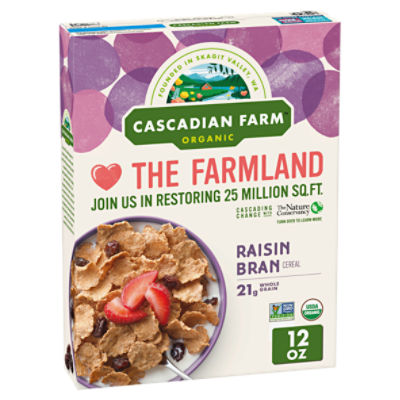 Cascadian Farm Organic Raisin Bran Cereal, 12 oz, 12 Ounce