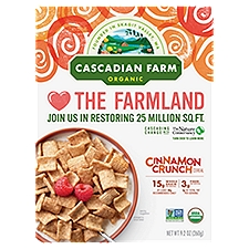 Cascadian Farm Organic Cinnamon Crunch, Cereal, 9.2 Ounce