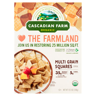 Cascadian Farm Organic Multi Grain Squares Cereal, 12.3 oz - ShopRite
