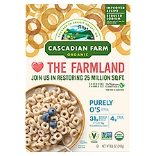 Cascadian Farm Organic Purely O's, Cereal, 8.6 Ounce
