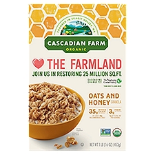 Cascadian Farm Organic Oats and Honey Granola, 1 lb