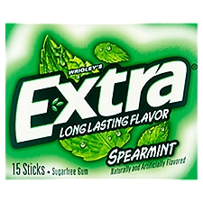 Extra Spearmint Sugarfree Gum, Single Pack, 15 Ounce