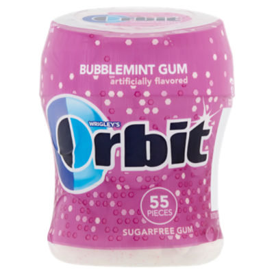 Wrigley's Orbit Bubblemint Sugarfree Gum, 55 count, 55 Ounce