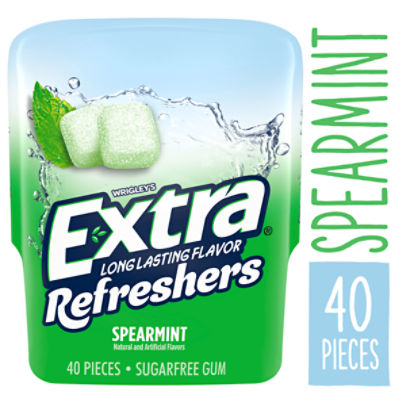 EXTRA Refreshers Spearmint Sugar Free Chewing Gum, 40 Each