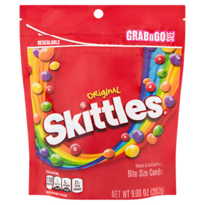 Skittles Bite Size Grab n Go Size Original Candies, 9 oz - Harris
