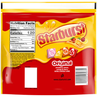 Starburst Original Fruit Chew Candy Jar