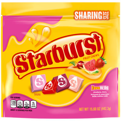 STARBURST FaveReds Fruit Chews Chewy Candy, 15.6 Ounce