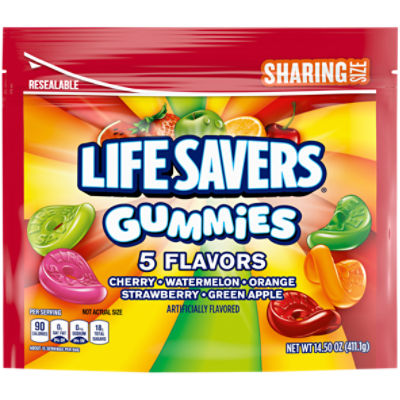 LIFE SAVERS Gummy Candy, 5 Flavors, Sharing Size