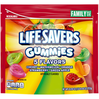 LIFE SAVERS Gummy Candy, 5 Flavors, Family Size, 26 Ounce