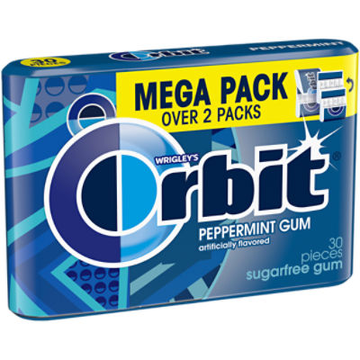 ORBIT Gum Peppermint Sugar Free Chewing Gum, 30 Each