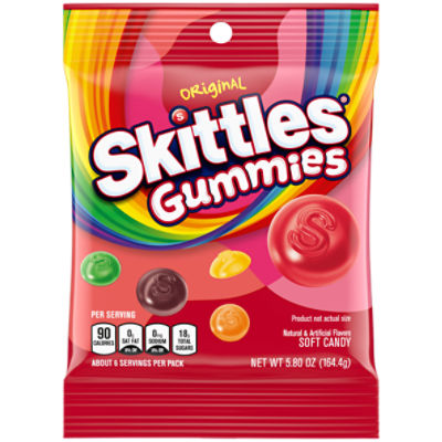 SKITTLES Original Gummy Candy, 5.8 oz Bag