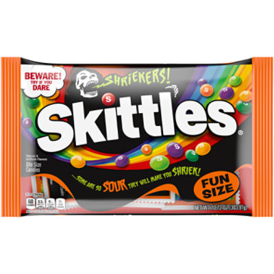 SKITTLES Shriekers Halloween Candy Fun Size Bag