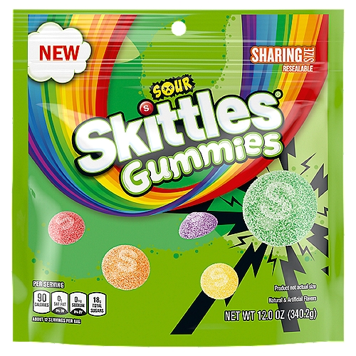 SKITTLES Sour Gummies Chewy Candy