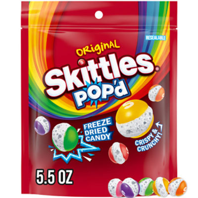 Skittles Original Pop'd Freeze Dried Candy, 5.5 oz