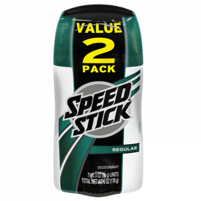 Speed Stick Regular Deodorant Value Pack, 3 oz, 2 count, 6 Ounce