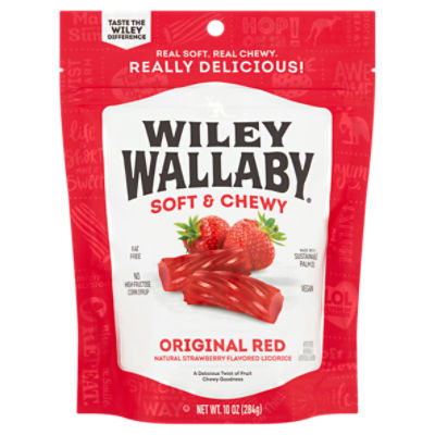 Wiley Wallaby Soft & Chewy Original Red Natural Strawberry Flavored