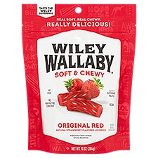 Wiley Wallaby Licorice, Soft & Chewy Original Red Natural Strawberry Flavored, 10 Ounce