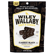 Wiley Wallaby Licorice, Soft & Chewy Classic Black Gourmet, 10 Ounce