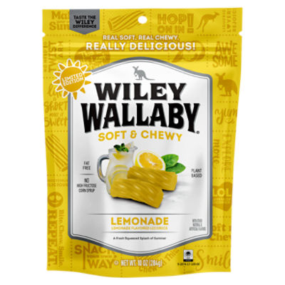 Wiley Wallaby Soft & Chewy Lemonade Flavored Licorice Limited Edition, 10 oz