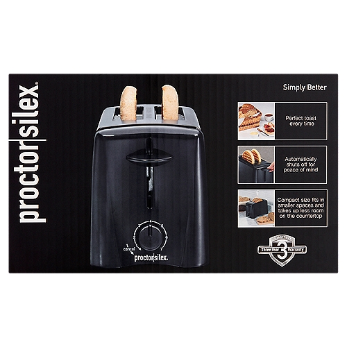 Proctor Silex Toaster
Performance and durability - backed by our 3 year limited warranty