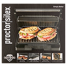 Proctor Silex Panini Press and Grill, 2 in 1, 1 Each