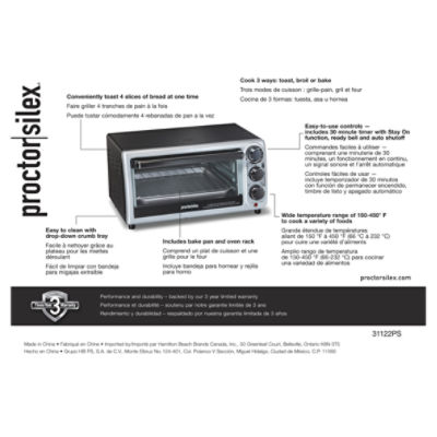 Proctor Silex 3-in-1 Toaster Oven