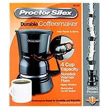 Proctor Silex Durable 4 Cup, Coffeemaker, 1 Each