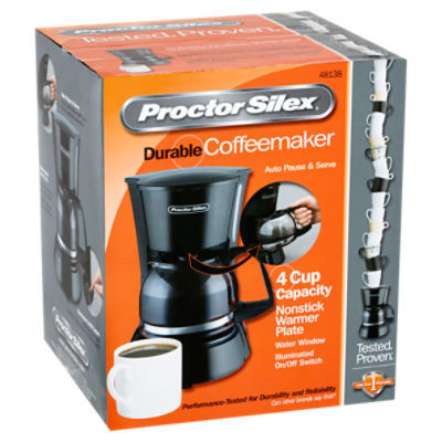 Proctor Silex 4-Cup Black Coffee Maker with Keep Warm Setting 48138PS - The  Home Depot