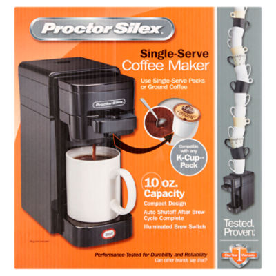 Proctor Silex Single-Serve COFFE MAKER - Any K-Cup - 10 oz