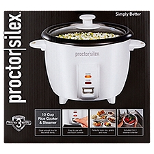 Proctor Silex 10 Cup, Rice Cooker & Steamer, 1 Each