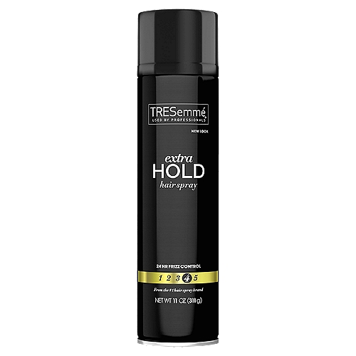 TRESemmé Extra Hold Hair Spray, 11 oz
Need a flexible, anti-frizz hairspray with a hold that really lasts? TRESemmé Extra Hold Hair Spray is an anti frizz spray designed for extra flyaway control that gives you maximum hold on everything from elaborate to everyday hairstyles. It can take time to style your hair, so it's essential to secure your looks in place with hair styling products that provide a strong but flexible hold. A water-free formula, Extra Hold hairspray is a humidity-resistant hair spray that provides frizz control with all the grip you need for a hairstyle that will last the whole day.

For the best results from this finishing spray, create your style using your favorite TRESemmé shampoo, conditioner, and hair styling products. With your hairstyle in place, finish with Extra Hold Hair Spray — shake well, and hold the styling spray 10-12 inches away from hair. Spray section by section. For an even stronger hold, layer more hairspray exactly where you need more control. For maximum body and fullness, flip hair upside down and spray all over. If the dispenser clogs, rinse in warm water.

We've always understood that style is more than a look: it's a part of you. With our professional quality care, a world of style possibilities is yours to achieve. Every choice we make at TRESemmé, from the values we promote—such as not testing on animals and being PETA approved—to the stylists we work with, down to the carefully selected ingredients we use, are made with intention and inspired by the latest trends and style. Because 70 years on, we believe in the power of style. So tell your story, land that job, make your mark -and achieve your aspirations with confidence. With TRESemmé, your style can match your ambition.