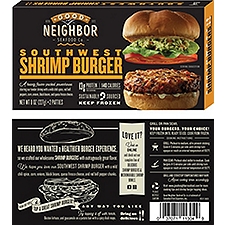 Good Neighbors Southwest Shrimp Burger, 8 Ounce