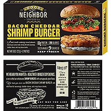 Good Neighbors Bacon Cheddar Shrimp Burger, 8 Ounce
