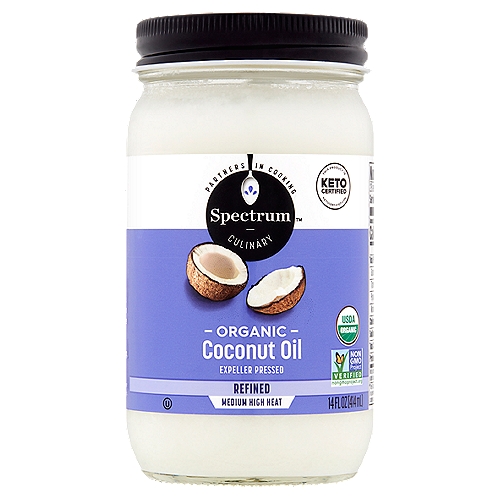 Spectrum Culinary Expeller Pressed Refined Organic Coconut Oil, 14 fl oz